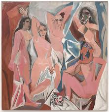 Les Demoiselles d'Avignon, Pablo Picasso , huile sur toile, 1907
